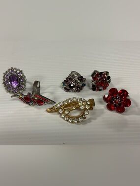 Lot of Costume Jewelry - Sparkling Collection in Red, Purple, Clear